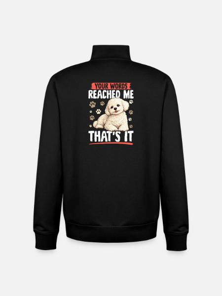 Bichon Frise Dog Breed - Unisex Organic Zip Sweatshirt by Stanley/Stella - black