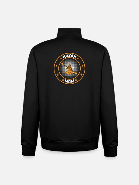 Kayak Mom Kayaking Mama Kayaker - Unisex Organic Zip Sweatshirt by Stanley/Stella - black