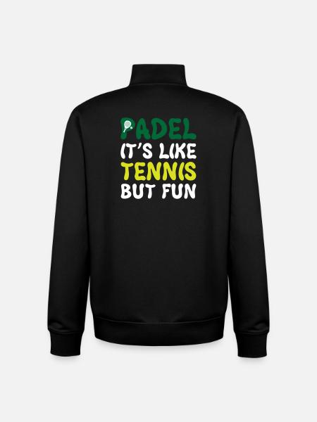 Padel_It_Is_Like_Tennis_But_Fun - Unisex Organic Zip Sweatshirt by Stanley/Stella - black
