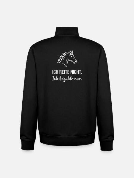 Pferdekopf Humor Spruch - Unisex Organic Zip Sweatshirt von Stanley/Stella - Schwarz