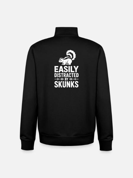 Skunks Sayings Funny Skunks Gift - Unisex Organic Zip Sweatshirt by Stanley/Stella - black