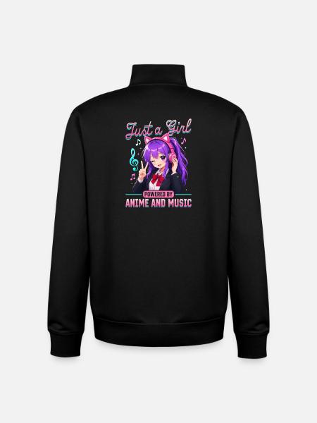 Anime and Music Chibi - Unisex Organic Zip Sweatshirt by Stanley/Stella - black