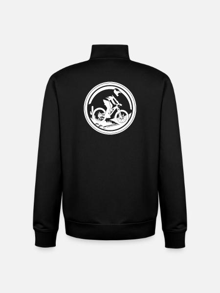 Mountainbike Radfahrer - Unisex Organic Zip Sweatshirt von Stanley/Stella - Schwarz