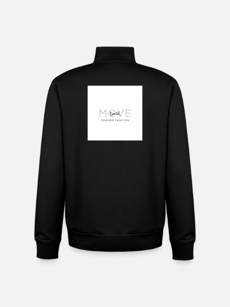 Move echtes Training echte Bewegung - Unisex Organic Zip Sweatshirt von Stanley/Stella - Schwarz