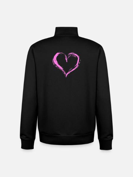 Herz - Unisex Organic Zip Sweatshirt von Stanley/Stella - Schwarz