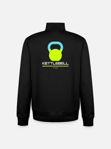 Kettlebell : temps de fraîcheur - Sweat zippé unisexe en coton bio Stanley/Stella - noir
