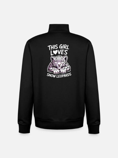 Schneeleopard Sprüche Süßes Schneeleopard Geschenk - Unisex Organic Zip Sweatshirt von Stanley/Stella - Schwarz