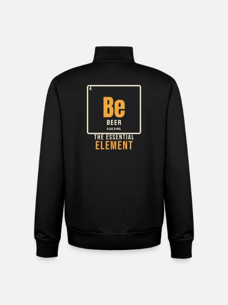 Beer Essential Element - Periodic Table - Unisex Organic Zip Sweatshirt by Stanley/Stella - black