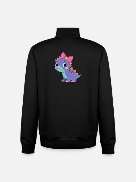 Mädchen Triceratops - Unisex Organic Zip Sweatshirt von Stanley/Stella - Schwarz