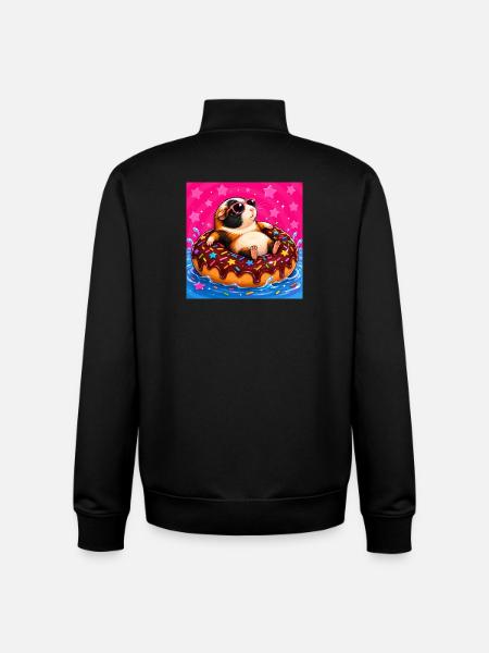 Choupie-Donut - Unisex Organic Zip Sweatshirt von Stanley/Stella - Schwarz