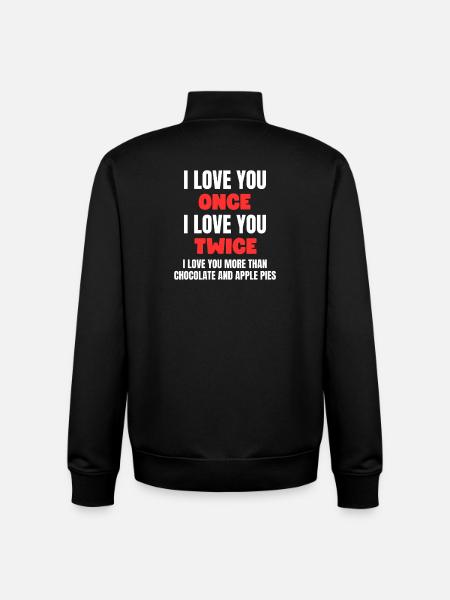 Lustiges romantisches Zitat - Unisex Organic Zip Sweatshirt von Stanley/Stella - Schwarz