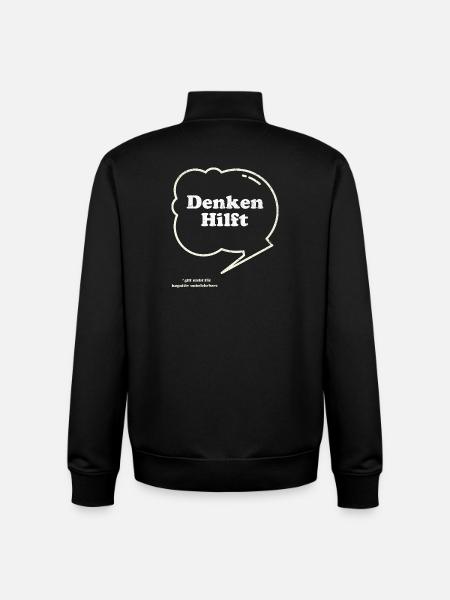Denken Hilft Lustiger Sarkasmus - Unisex Organic Zip Sweatshirt von Stanley/Stella - Schwarz