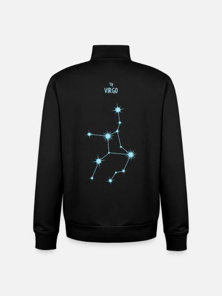 Jungfrau Sternzeichen Sternbild Pastellblau - Unisex Organic Zip Sweatshirt von Stanley/Stella - Schwarz