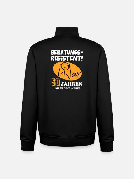 Comic Geburtstag 50 Jahre Happy Birthday - Unisex Organic Zip Sweatshirt von Stanley/Stella - Schwarz