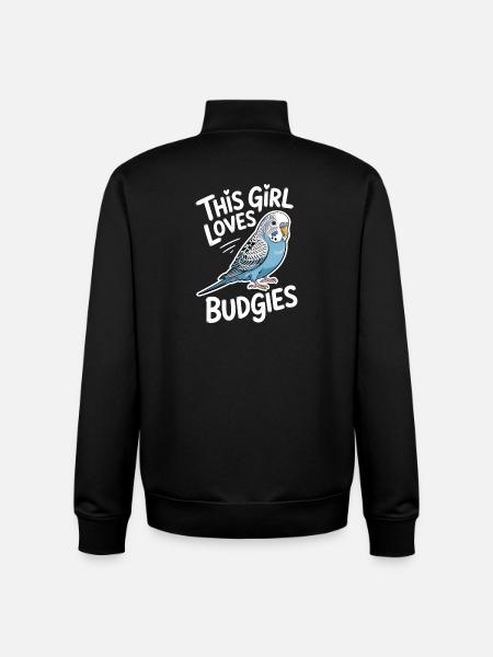 Budgie Sayings Joke Budgie Gift - Unisex Organic Zip Sweatshirt by Stanley/Stella - black