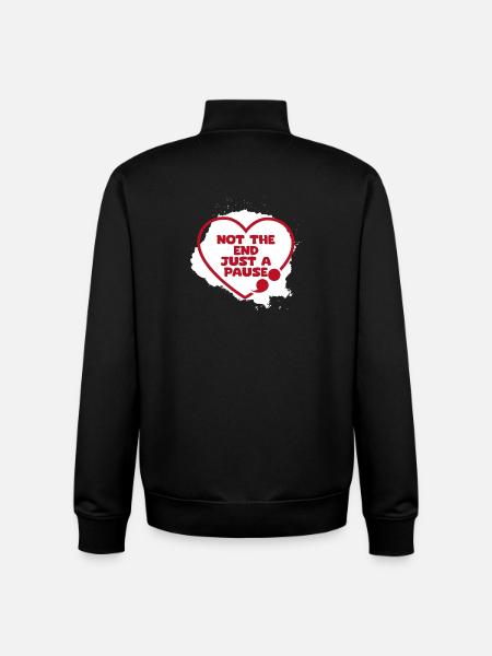 Point-virgule : pause Point-virgule - Sweat zippé unisexe en coton bio Stanley/Stella - noir