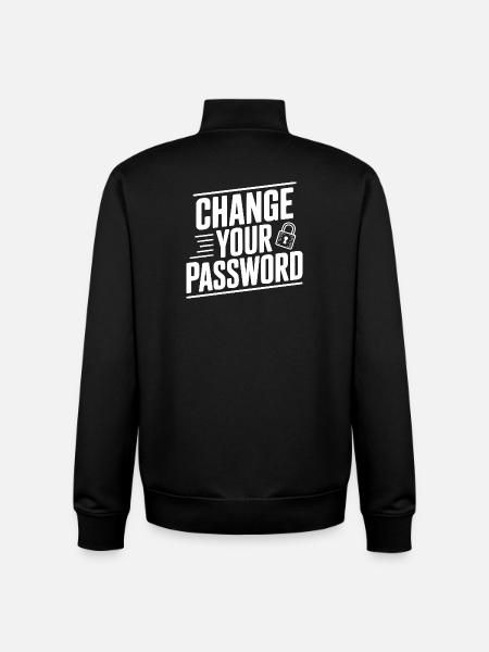 Change Your Password - Unisex Organic Zip Sweatshirt by Stanley/Stella - black