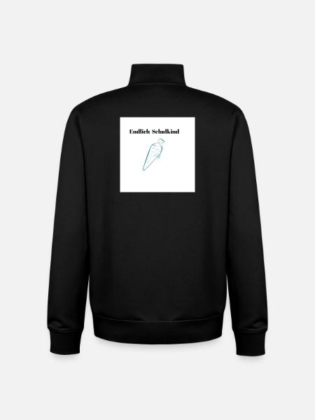 Endlich Schulkind Startmotiv - Unisex Organic Zip Sweatshirt von Stanley/Stella - Schwarz