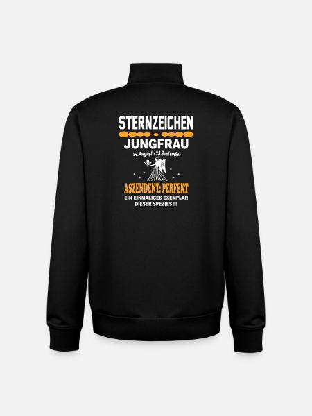 Jungfrau Sternzeichen Aszendent Perfekt - Unisex Organic Zip Sweatshirt von Stanley/Stella - Schwarz