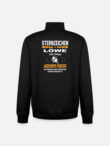 Sternzeichen Löwe: Ascendant Perfekt - Unisex Organic Zip Sweatshirt von Stanley/Stella - Schwarz