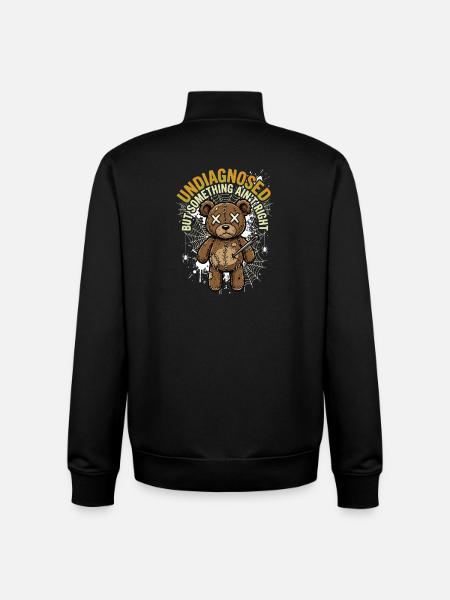 Not diagnosed, but something is wrong - Unisex Organic Zip Sweatshirt by Stanley/Stella - black