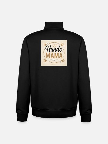 Hunde Mama Herzkreis Design - Unisex Organic Zip Sweatshirt von Stanley/Stella - Schwarz