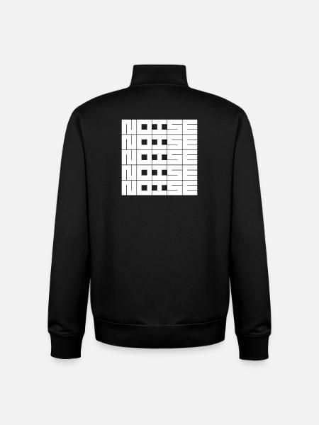noise grid logo - Unisex Organic Zip Sweatshirt by Stanley/Stella - black