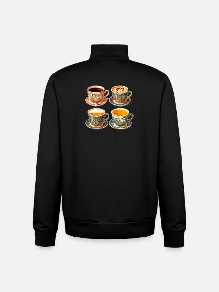 Coupes des quatre coins du monde - Sweat zippé unisexe en coton bio Stanley/Stella - noir