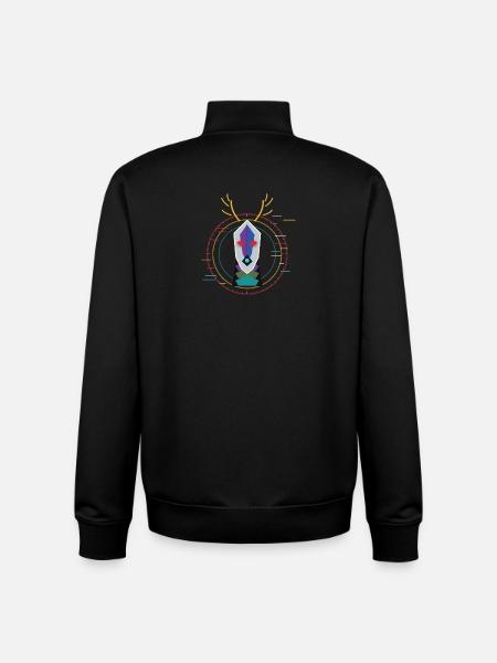 Kosmisches Geometrisches Totem - Unisex Organic Zip Sweatshirt von Stanley/Stella - Schwarz