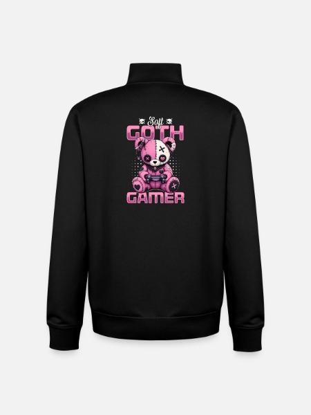 Pastel Goth Soft Goth Gaming Gamer - Sweat zippé unisexe en coton bio Stanley/Stella - noir