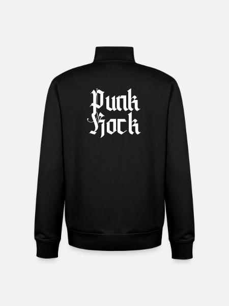 Punkrock-Gotik-Typografie - Unisex Organic Zip Sweatshirt von Stanley/Stella - Schwarz