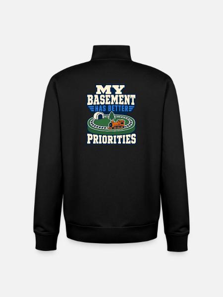 Model railway layout, - Unisex Organic Zip Sweatshirt by Stanley/Stella - black