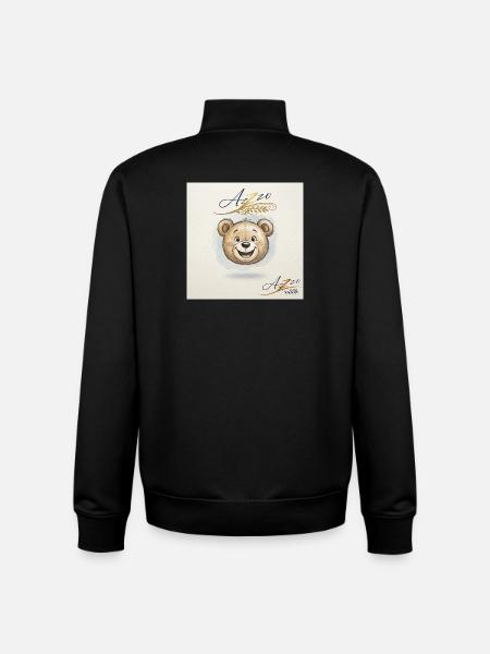 Sourire d’ours - Sweat zippé unisexe en coton bio Stanley/Stella - noir