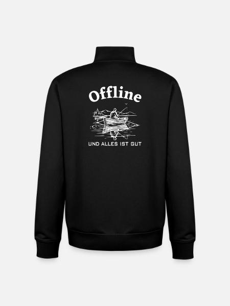 Angeln Genuss - Unisex Organic Zip Sweatshirt von Stanley/Stella - Schwarz