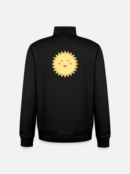 Smiling Sun - Unisex Organic Zip Sweatshirt by Stanley/Stella - black