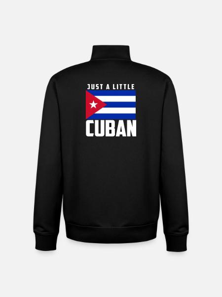 Gewoon een beetje Cubaanse Cubaanse vlag Cubaanse trots - Unisex sweater met rits van biologisch katoen Stanley/Stella - zwart