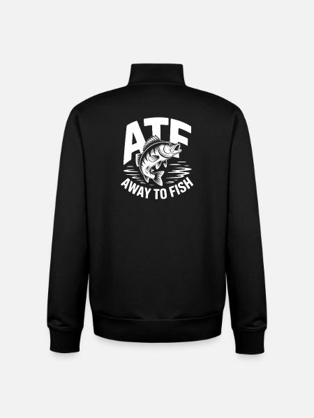 ATF – À la pêche - Sweat zippé unisexe en coton bio Stanley/Stella - noir