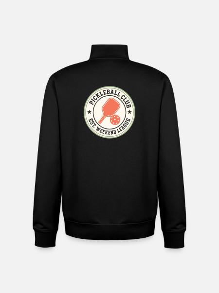 Wochenendliga-Pickleball-Abzeichen - Unisex Organic Zip Sweatshirt von Stanley/Stella - Schwarz