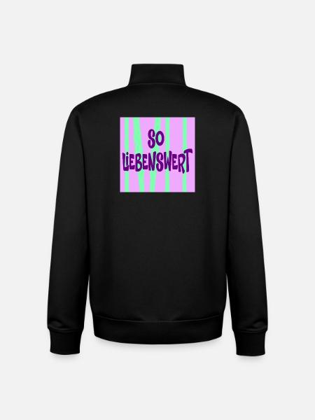 Freundin Liebenswert - Unisex Organic Zip Sweatshirt von Stanley/Stella - Schwarz