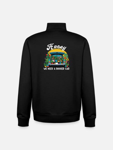 Funny gardening fun mothers - Unisex Organic Zip Sweatshirt by Stanley/Stella - black