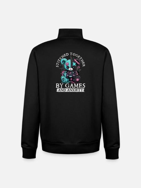 Pastel Goth Soft Goth Gaming Gamer - Unisex Organic Zip Sweatshirt by Stanley/Stella - black