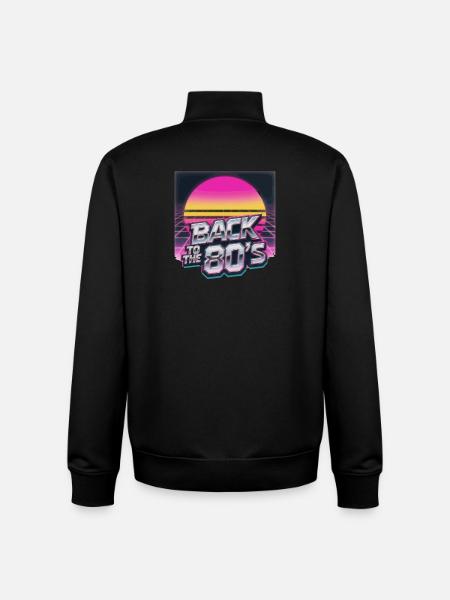 Rückkehr der 80er NeonSonne - Unisex Organic Zip Sweatshirt von Stanley/Stella - Schwarz