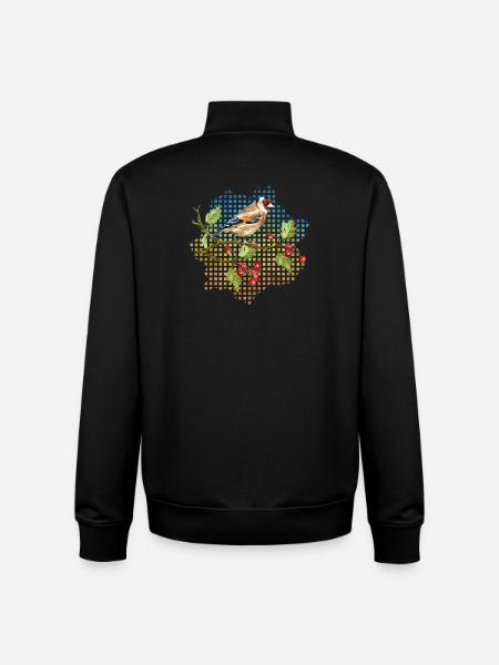 Bunter Vogel - Unisex Organic Zip Sweatshirt von Stanley/Stella - Schwarz