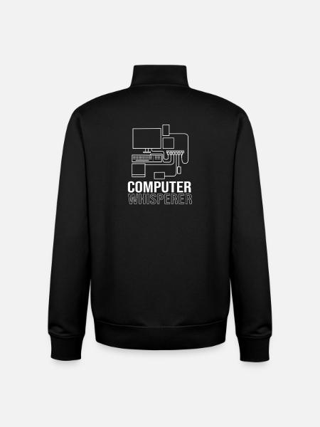 Tech Support - Unisex Organic Zip Sweatshirt by Stanley/Stella - black
