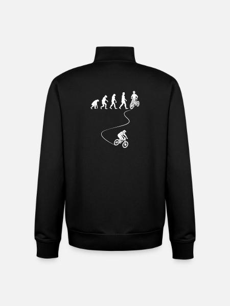 Bicycle Evolution - Unisex Organic Zip Sweatshirt by Stanley/Stella - black