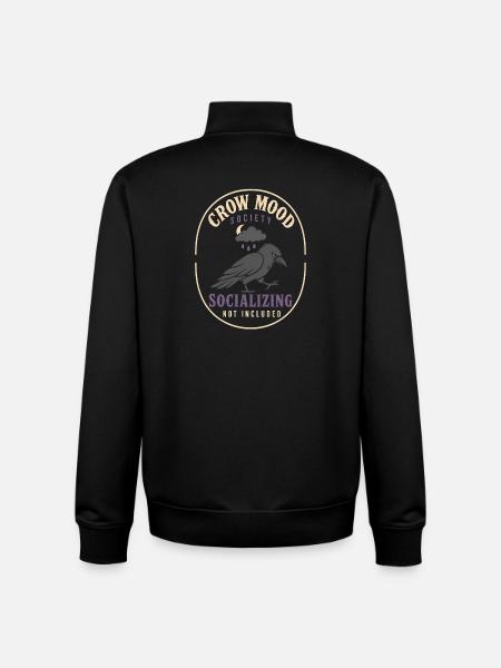 Crow Raven Funny - Unisex Organic Zip Sweatshirt by Stanley/Stella - black