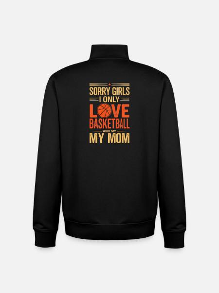 Amour du basket et maman - Sweat zippé unisexe en coton bio Stanley/Stella - noir