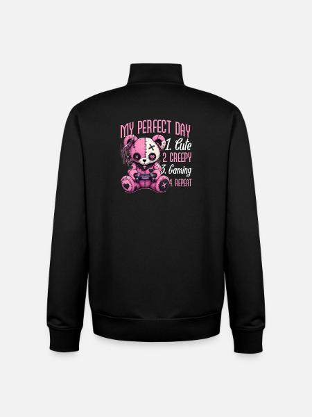 Pastel Goth Soft Goth Gaming Gamer - Unisex Organic Zip Sweatshirt by Stanley/Stella - black