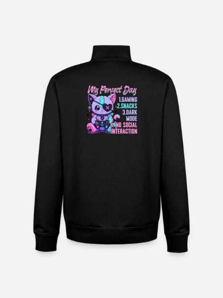 Pastel Goth Soft Goth Gaming Gamer - Unisex Organic Zip Sweatshirt by Stanley/Stella - black