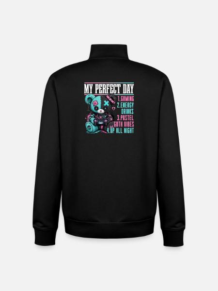 Pastel Goth Soft Goth Gaming Gamer - Unisex Organic Zip Sweatshirt von Stanley/Stella - Schwarz